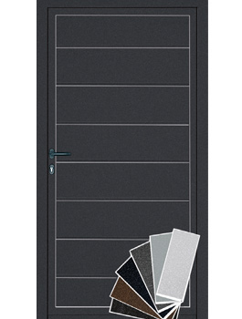 1-Flügel Nebentür in satin grey